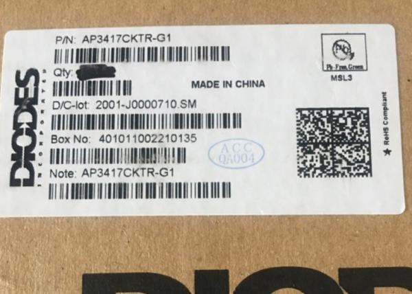 Diodes Incorporated AP3417CKTR G1 Switching Regulator 1A 1.4MHz Sync DC/DC 2.5V-5.5V