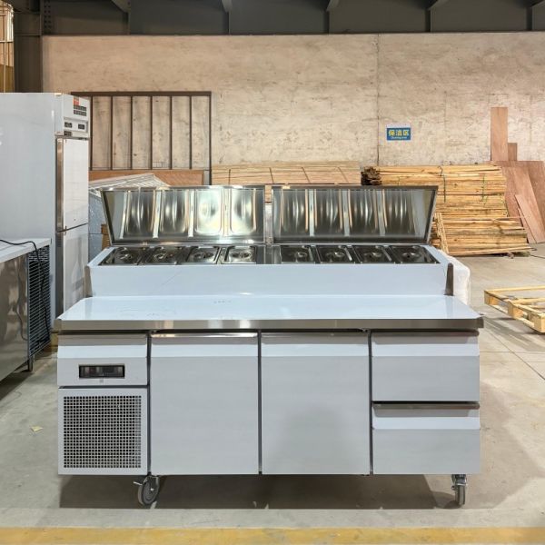 Restaurant Pizza Sandwich Prep Table Refrigerated Counter Top Salad Refrigerator