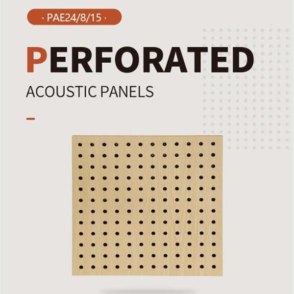 Stylish Decorative Perforated Acoustic Wood Panels for Commercial Studio
