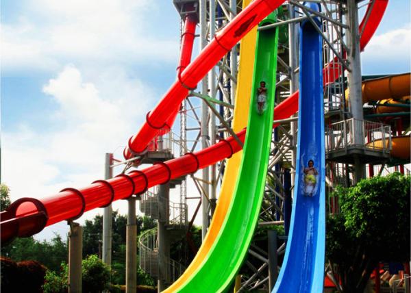 Crazy Free Fall High Speed Slide For Theme Park Adult Rider / Water Sports Equipment