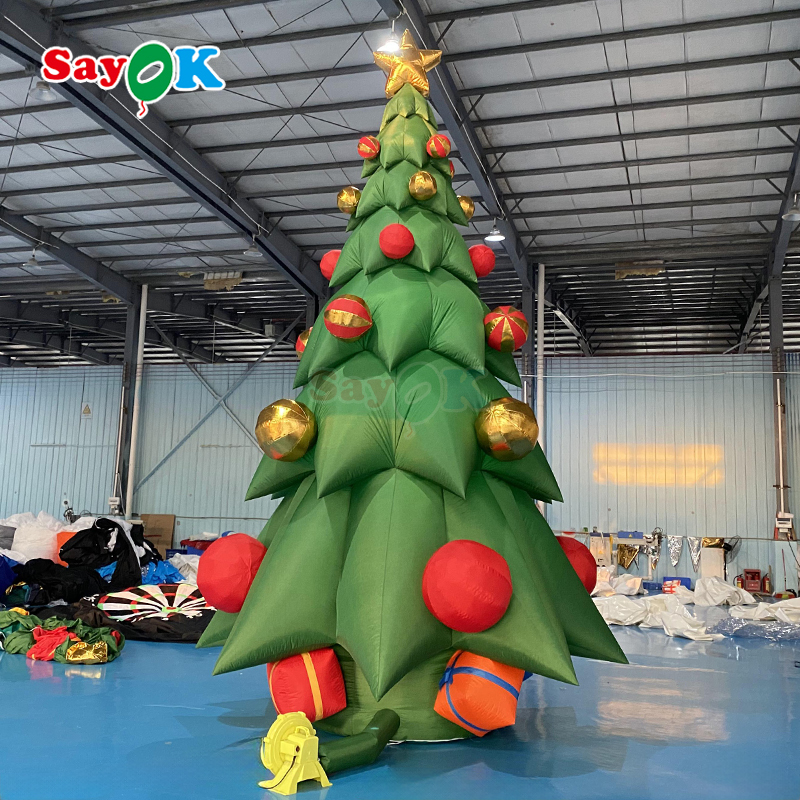 Customizable Size LED Inflatable Christmas Tree with Weather Resistant Design for Outdoor Festivals