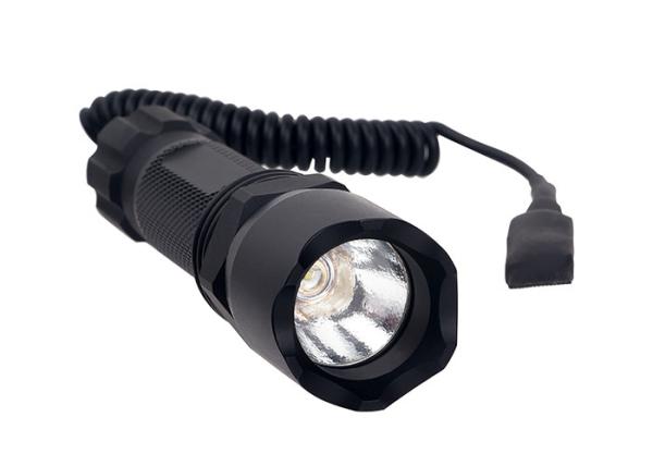 ANS LED Torch Tactical Flashlight 400 Lumens White Aircraft - Grade Aluminum Tube Anodized Black