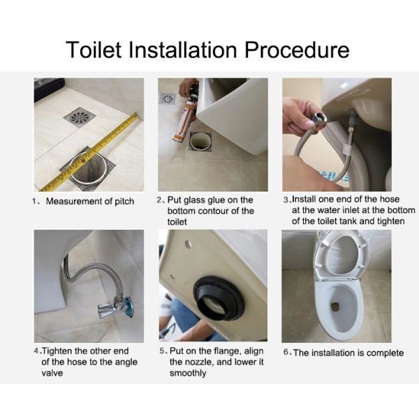 Пол - установил Wc ловушки p соединил туалет s поглотите 230mm 240mm 250mm