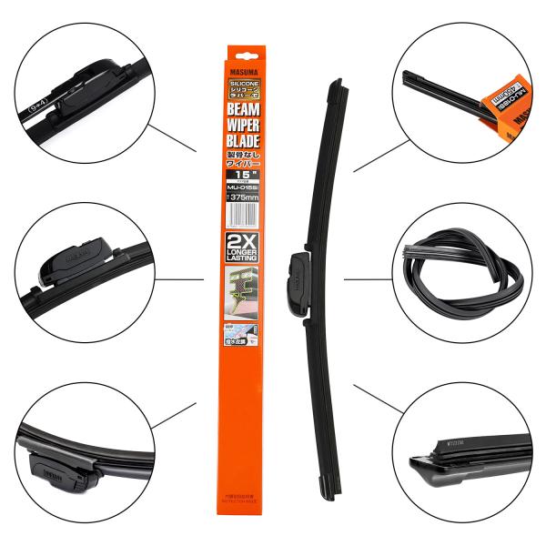15 pouces J-HOOK éclairage de pare-brise lame pour Honda MU-015Si de MASUMA n ° MU-015Si