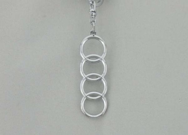 Fashionable And Promotional Keychain / Audi Key Chain With Chrome Plating