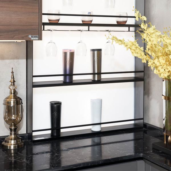 Small Kitchen Membrane Pressure Plate MDF Design Modular Kitchen Cabinets