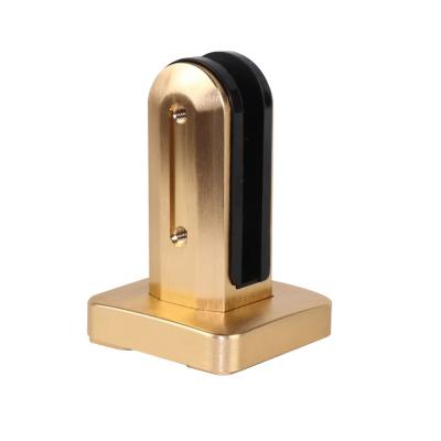 Simple Design Style Gold Clamp for Frameless Glass Fence Railing System