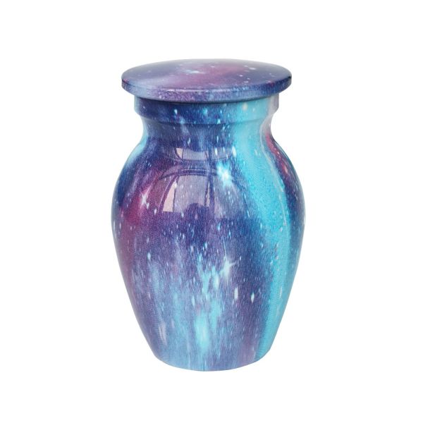 Premium Galaxy Metal Pet Urn for Cats and Dogs Ashes
