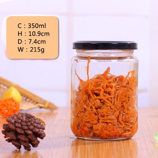 Safe Transparent Glass Honey Jar Corrosion Resistant For Wedding Favors