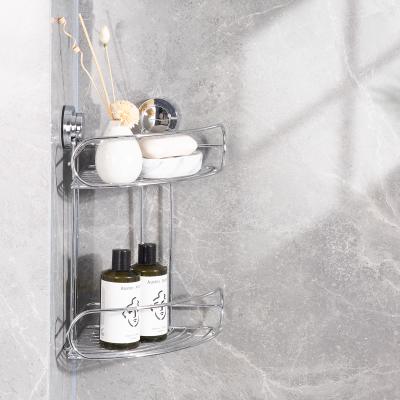 Stainless Steel Bathroom Shower Caddy 2 Tiers Wall Mounted No Drilling Customizable