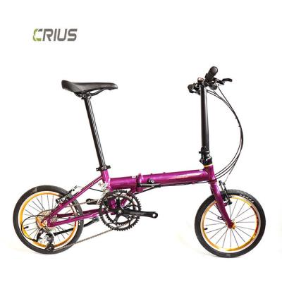 Bicicleta dobrável Birdy 14 polegadas Alumínio de liga de garfo de velocidade única de bicicleta adulta