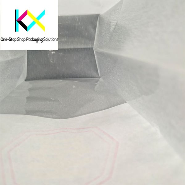Customizable White Paper Packaging Bag With Drawing Brushed Film For Bakery