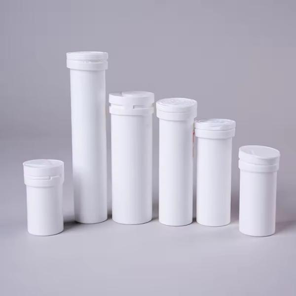 Collar de PP Biodegradable Tableta Efervescente Botella de tubo para píldoras médicas de vitamina C