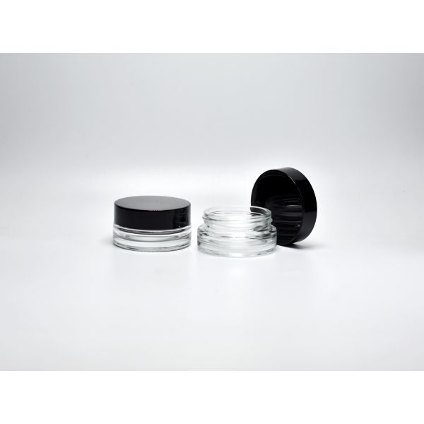 Recyclable Transparent 10ml Flint Glass Jar For Color Cosmetics And Makeup, Primary Glass Skin Care Packaging Supply