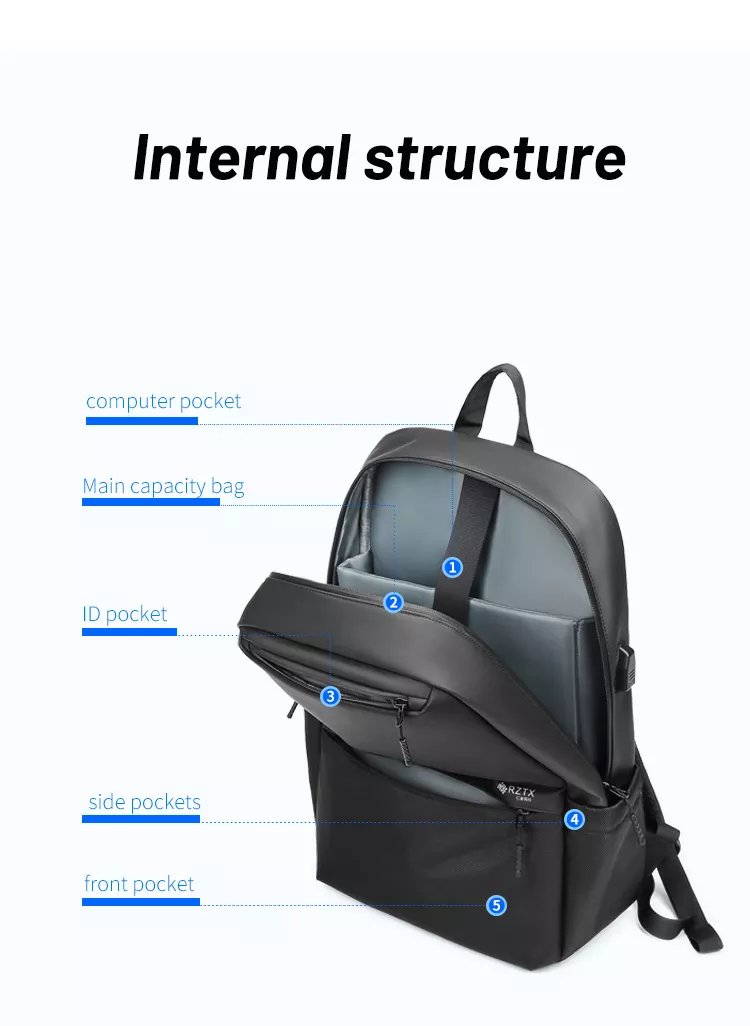 1680D Waterproof Anti Theft Laptop Backpack