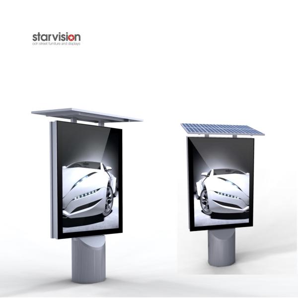 Solar Powered IP55 Double Sided Light Box Outdoor Advertising Mockups