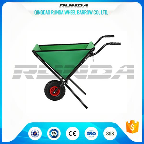 Green Color Cloth Fold Away Wheelbarrow 5kg Water Resistant Cover For Gardeners