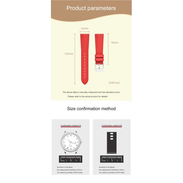 Vertical-Grain FKM Rubber Strap · Compatible With Smartwatches | Customizable Logo And Sizes - Wholesaler SHX With Fast Shipping