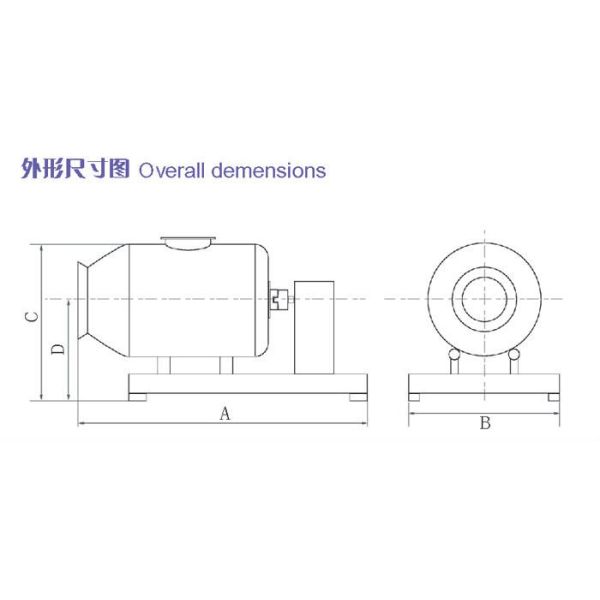 Ss 304 Tumbler Mixer Machine For Chemical Food Single Dimension FD-YYH