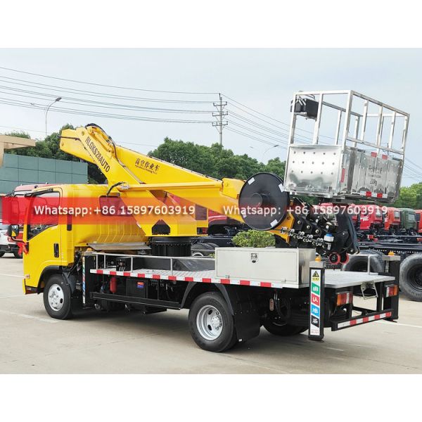 Philippines KV100 ISUZU Truck Mounted Aerial Work Platform Bucket Truck Aerial Working Platform 28m to 33Meters for Sales