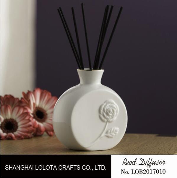 Flower Pattern Ceramic Scent Diffuser For Beauty Care , Soothing Nerves