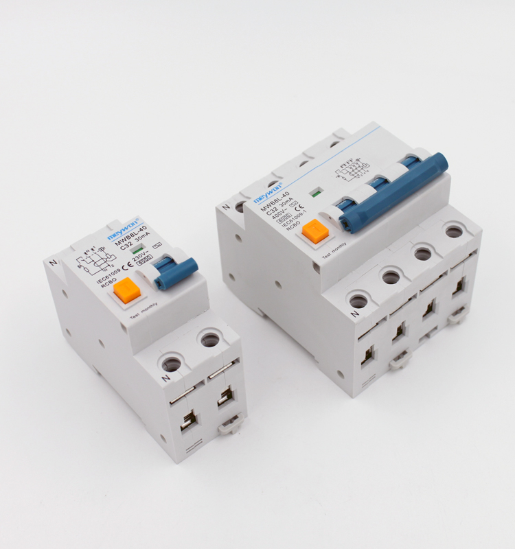 Circuit Breaker with Overcurrent protection Type AC with 6A 10A 16A 20A 25A 32A 40A 2P and 4P 30mA