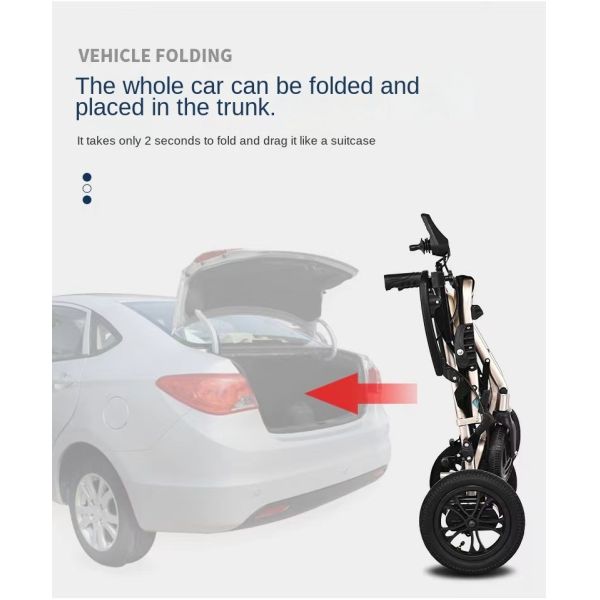 Compact Motorized Electric Wheelchair HBLD3-C for Class II Instrument Classification
