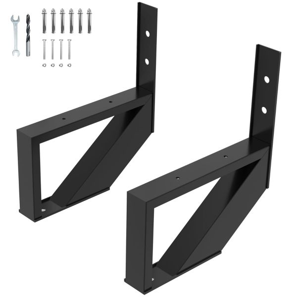 Metal Stair Step Stringers 2 Step Steel Riser Stringer for 19.4 inch Height Deck