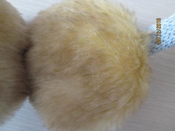 Gilrs/ladies acrylic ear muff--fake fur on ears--jacquard design