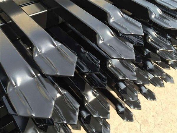 2100mm*2400mm security garrison fencing panels rail 40mm*40mm x 1.60mm thick flat square top