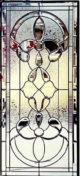 black chrome caming decorative glass