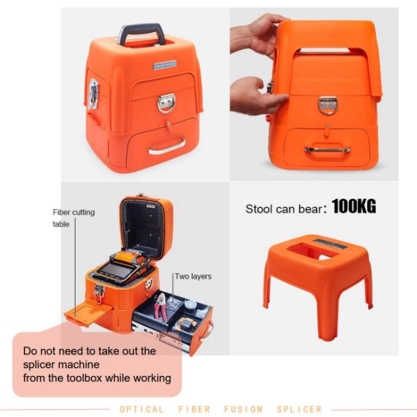 AI 9 Fiber Fusion Splicer Automatic FTTH Fiber Optic Splicing Machine High Precision Welding Splicer