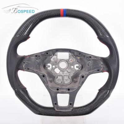 Perforated Leather Volkswagen Carbon Fiber Steering Wheel 350mm Plain Weave 2022