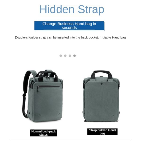 ISO9001 Oxford Cloth Men Business Backpack Wear Resistant 0.95kg