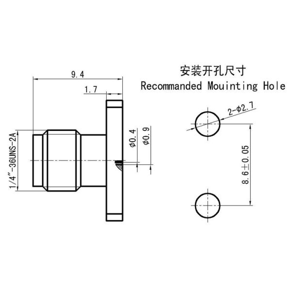 Contact Resistance Outer Conductor ≤2.0mΩ Compact Size for Long Mechanical Life Best Choice