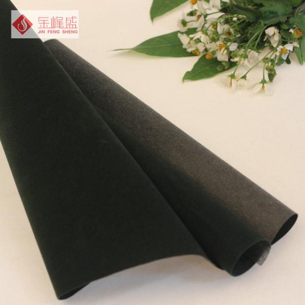Soft Plush Black Polyester Velvet Fabric for Bag and Pouch Materials 1.48m Width