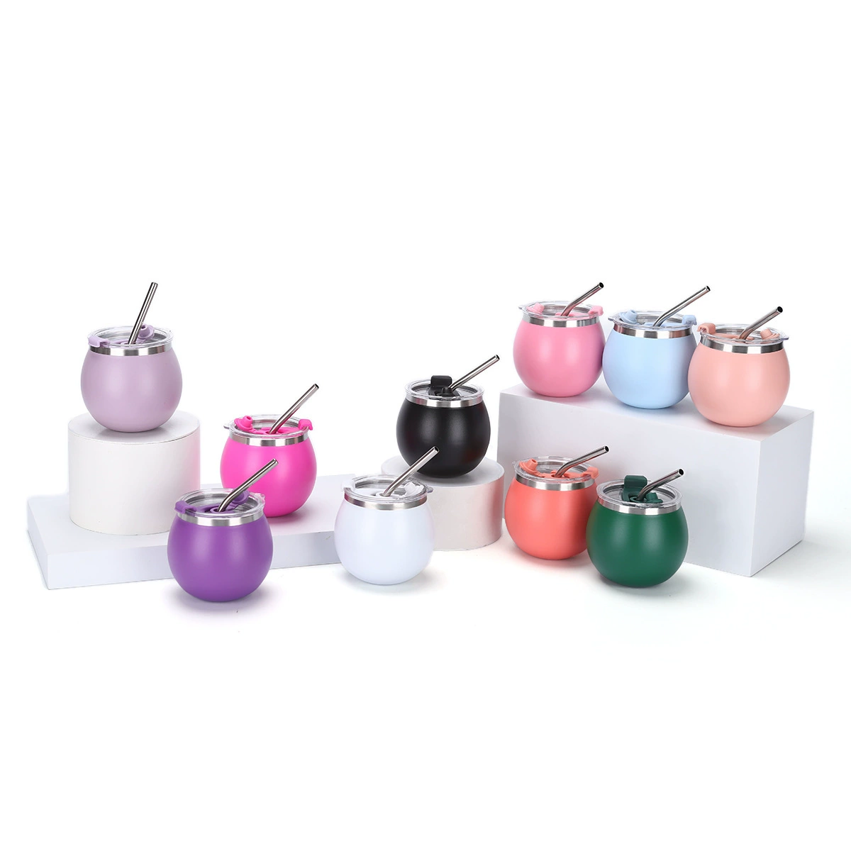 Cross-border Amazon 304 Stainless Steel Insulated Cup Mini Brazilian And Argentine Eggshell Cup Outdoor Portable Mate Cup