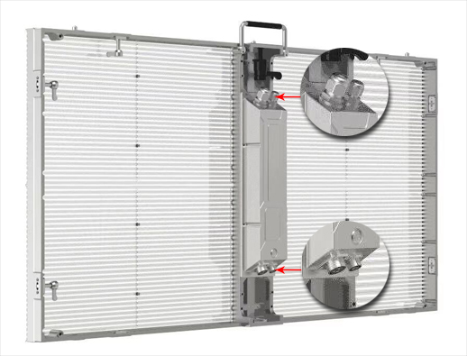P10.4 Indoor LED Transparent Screen Aluminum Profile Cabinet Materials