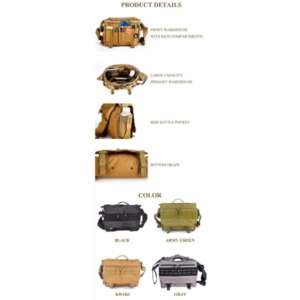 сумка курьера 1000D Оксфорда водоустойчивая, люди сумки царапины устойчивые водоустойчивые