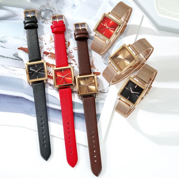 Japan Movement Women Square Antique Wrist Quartz Female Watches
