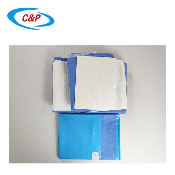 CE ISO13485 Paquete de túnicas quirúrgicas no tejidas de color azul estéril