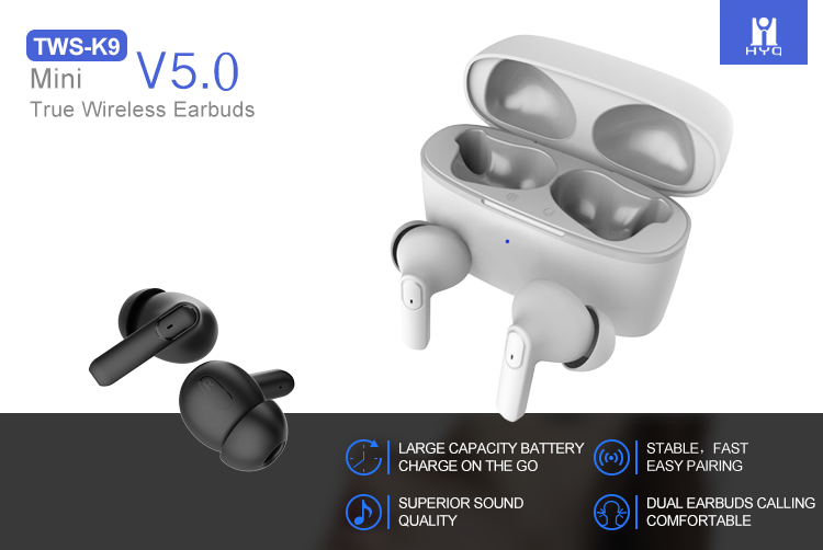 BT5.1 True Wireless Stereo Earphone Bluetooth Touch HiFi Surround Bass Headset