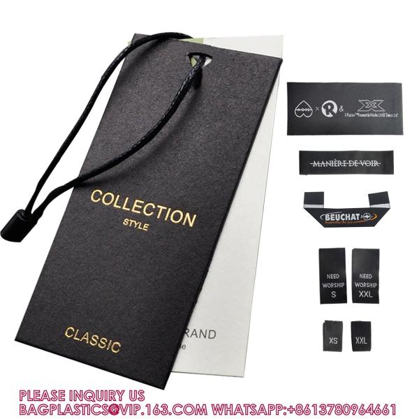 Luxury Recycled Garment Labels Embossed Custom Printing Hang Tags Special Cardboard Clothes Hangtags For Clothing