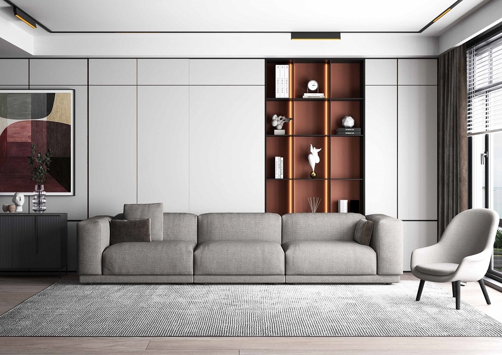 Fabric Modular Reception Sofa 2.4m 3.3m Office Waiting Area Sofa