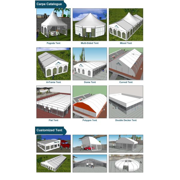 Water Proof Warehouse Tents Aluminium Structure PVC Fabric 15m By 30m
