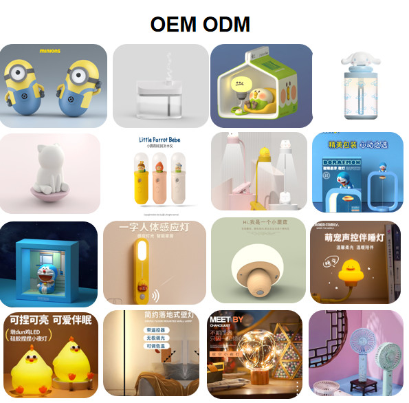 Decoración de habitaciones creativas LED Snottybara luz nocturna USB recargable dibujos animados de animales de la guardería lámpara de silicona