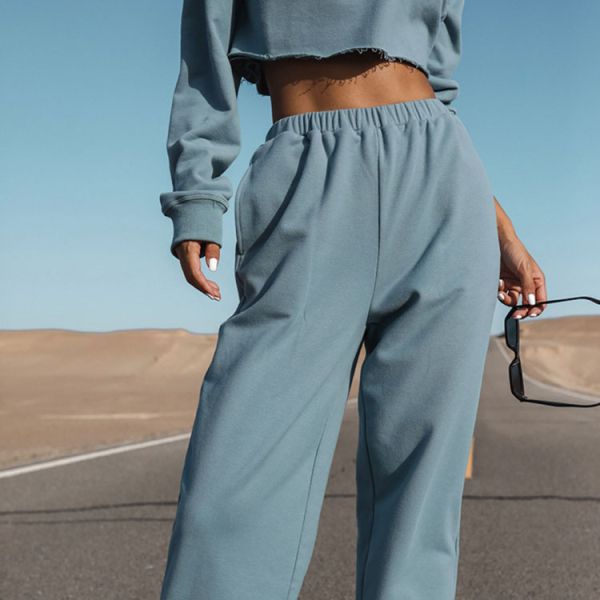 Рукав моды длинный вокруг верхней части урожая полиэстера хлопка шеи