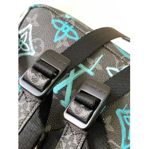 Multicolor Discovery Designer Brand Backpack LV Graffiti Bag Green