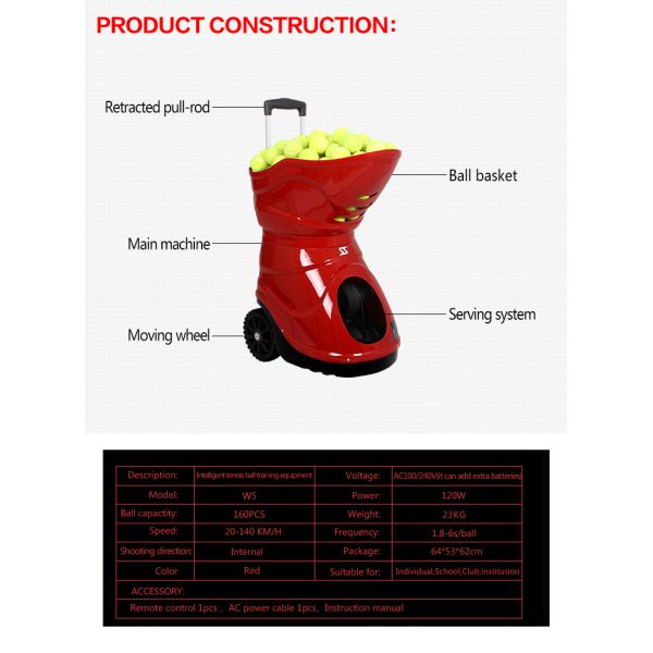 Фидер тенниса SIBOASI W5