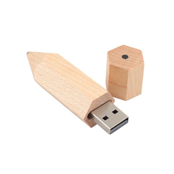 Клевовая ручка в форме USB-накопителя Custom Logo Print or Embossing